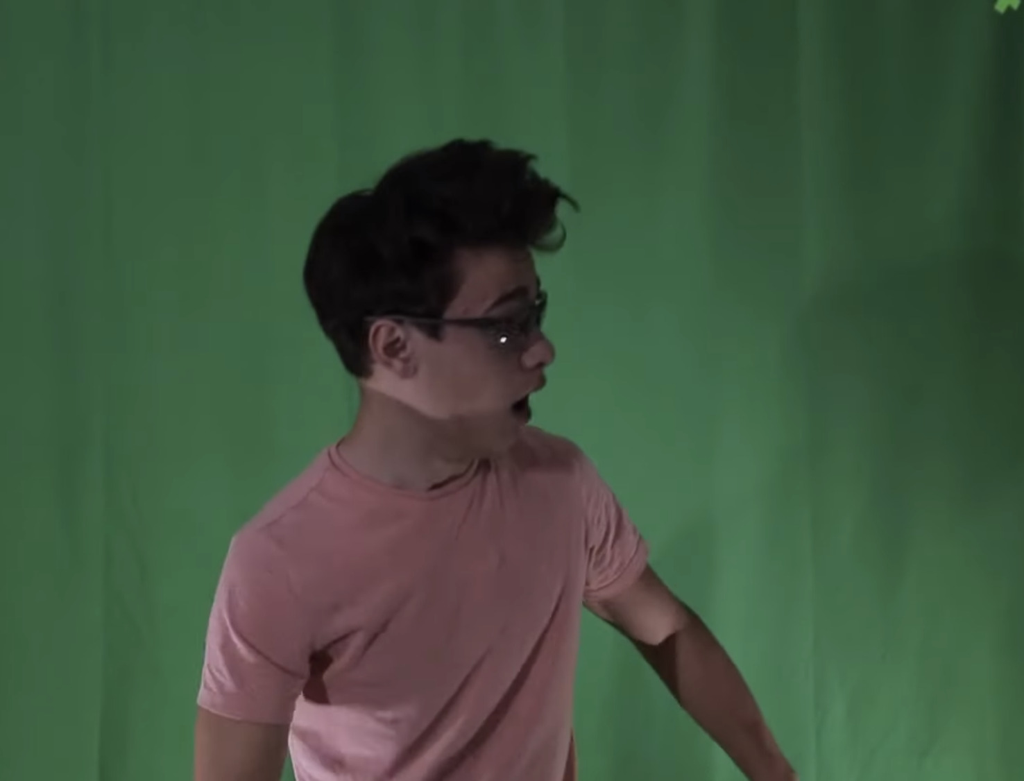 Me in front of a green screen